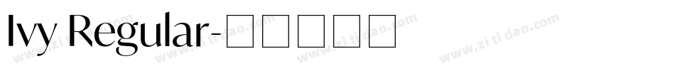 Ivy Regular字体转换